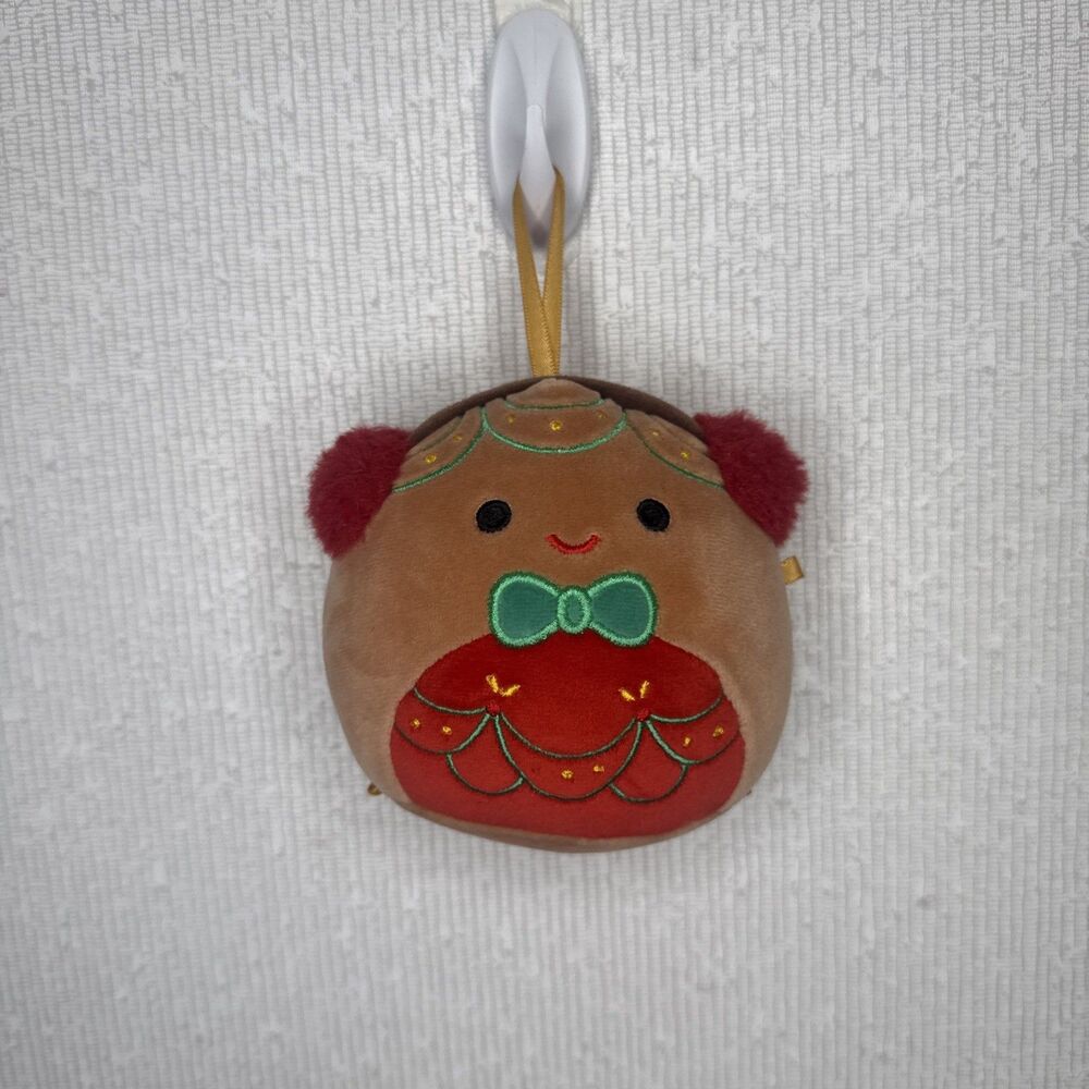 Squishmallows Cash the Gingerbread Boy Plush Ornament 4 in Christmas Tree Holida